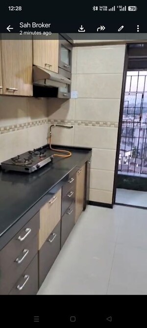 Kitchen in 2 BHK Apartment at Jaydeep Park, Majiwada – for Rent