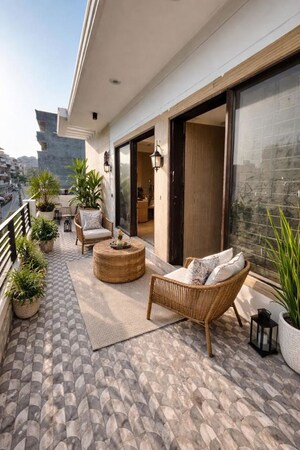 Living Room in 4 BHK Builder Floor at Green Fields Colony – for Sale