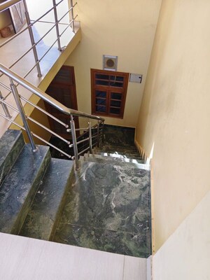 Staircase in 1 RK Independent House at Jankipuram Extension – for Rent