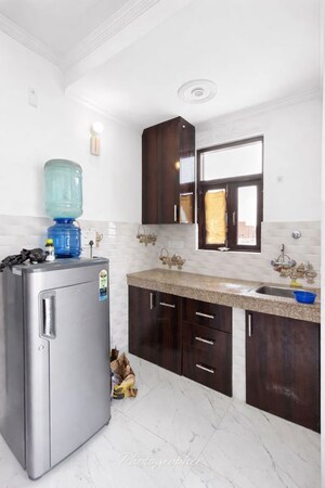 Kitchen in 1 BHK Builder Floor at Freedom Fighters Enclave – for Rent