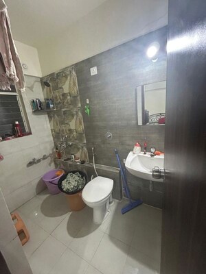 Bathroom in 2 BHK Apartment at Goel Ganga Amber, Tathawade – for Rent