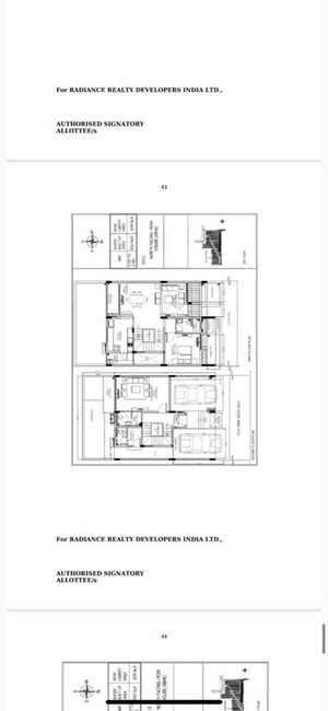 Floor Plan in 4 BHK Villa at Adarsh Palm Acres, Huttanahalli – for Rent