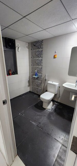 Bathroom in 3 BHK Apartment at Kumar Palmspring Towers, Undri – for Rent