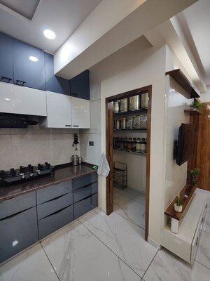 Kitchen in 3 BHK Apartment at Thaltej – for Sale