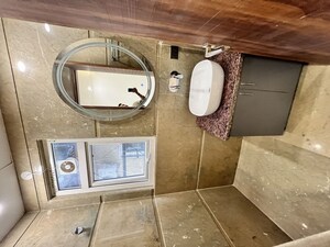 Bathroom in 3 BHK Builder Floor at Sushant Lok I – for Rent