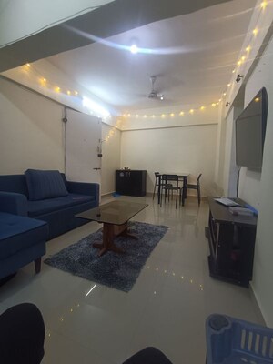 Living Room in 1 BHK Apartment at La Chapelle Apartment, Malad West – for Rent