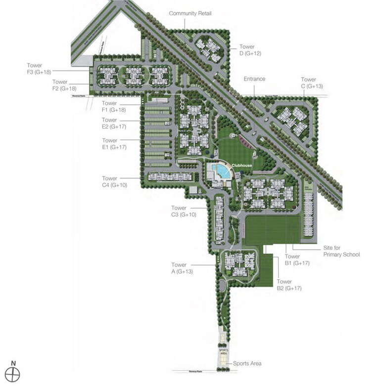 undefined, vatika-gurgaon-21 3 Bedroom 1733 Sq.Ft. Apartment In Sector 83 Gurgaon 10194157