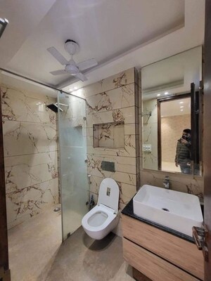 Bathroom in 2 BHK Builder Floor at Sushant Lok I – for Rent