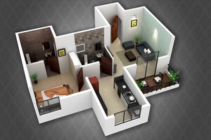 Master Plan in 1 BHK Apartment at Moze Unique Residency, Wagholi – for Rent