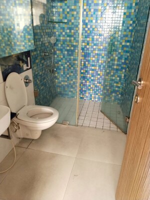 Bathroom in 3 BHK Apartment at Hiranandani Gardens Glen Height, Powai – for Rent