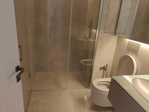 Bathroom in 3 BHK Apartment at Lodha The World Towers World One Tier 2, Worli – for Rent