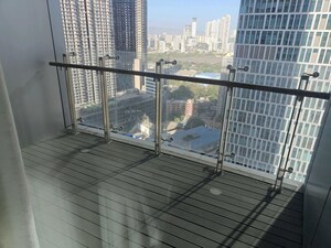 Balcony in 3 BHK Apartment at Lodha The World Towers World One Tier 2, Worli – for Rent