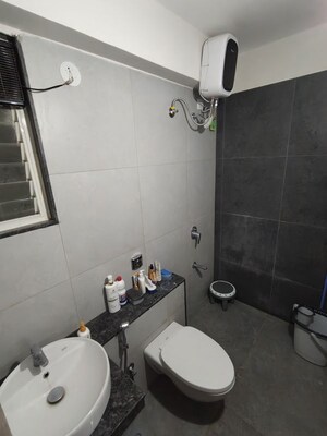 Bathroom in 2 BHK Apartment at Kuber Antonia, Wakad – for Rent