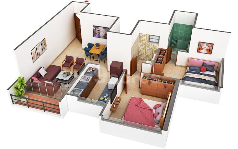 undefined, kharghar 2 Bedroom 1150 Sq.Ft. Apartment In Kharghar Navi Mumbai 10318295
