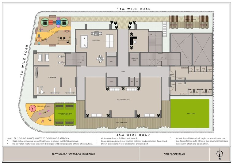 Floor Plan, kharghar 2 Bedroom 1150 Sq.Ft. Apartment In Kharghar Navi Mumbai 10318295