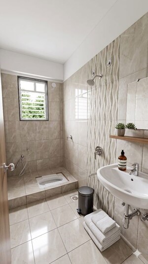 Bathroom in 2 BHK Apartment at B A Nea Plus, Sus – for Rent