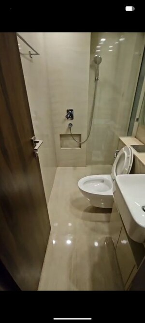 Bathroom in 1 BHK Apartment at Hiranandani Regent Hill, Powai – for Rent