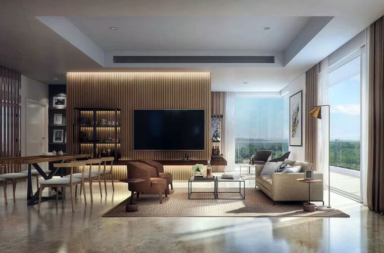 Living Room, conscient-hines-elevate 3 Bedroom 2295 Sq.Ft. Apartment In Sector 59 Gurgaon 10318520