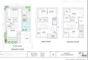 Floor Plan in 4 BHK Villa at The Habitat Tukkuguda, Tukkuguda – for Sale