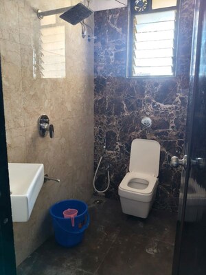 Bathroom in 1 BHK Apartment at Aaram CHS, Santacruz East – for Rent