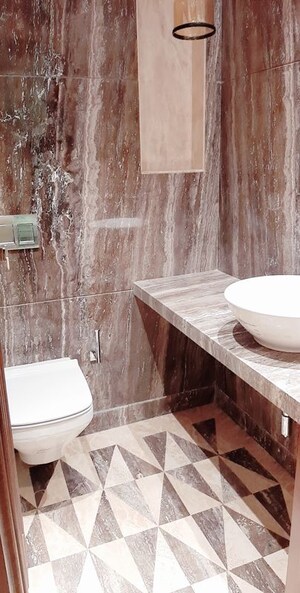 Bathroom in 4 BHK Builder Floor at Green Park Extension – for Sale