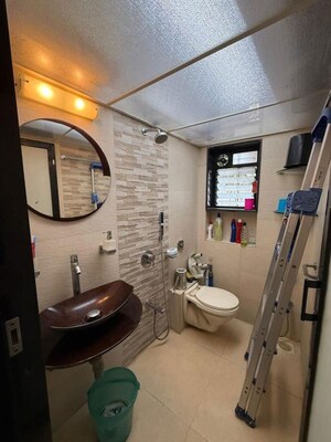 Bathroom in 3 BHK Apartment at Lake View Bandra, Bandra West – for Rent