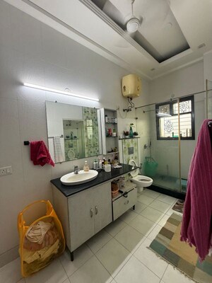 Bathroom in 3 BHK Builder Floor at Nehru Enclave – for Rent