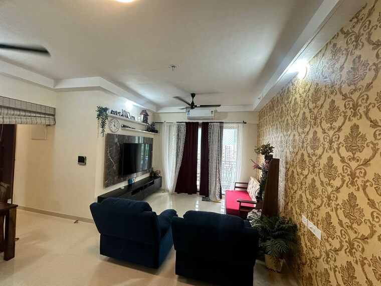 Living Room, paradise-sai-world-empire 3 Bedroom 1750 Sq.Ft. Apartment In Kharghar Navi Mumbai 10319107