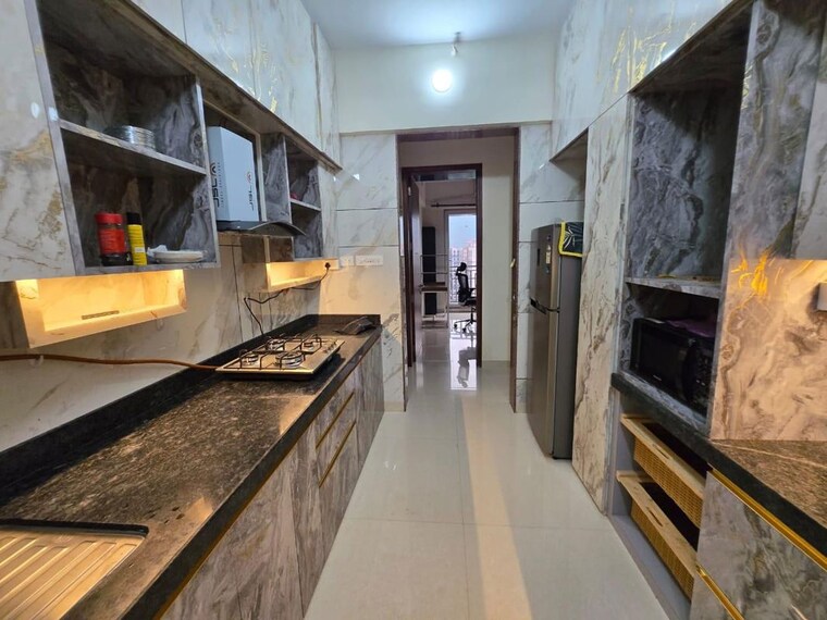 Kitchen, paradise-sai-world-empire 3 Bedroom 1750 Sq.Ft. Apartment In Kharghar Navi Mumbai 10319107