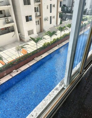 Balcony in 3 BHK Apartment at SMR Vinay Iconia Hyderabad, Kondapur – for Rent