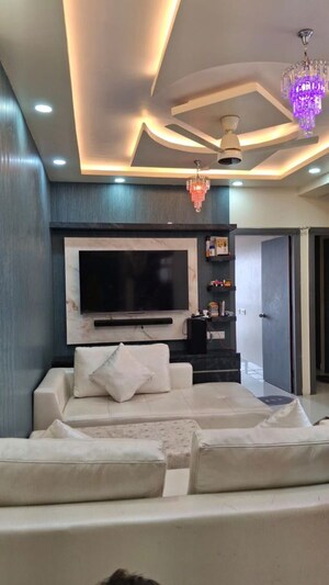 Living Room in 3 BHK Apartment at Gurukul Heights, New Town – for Rent