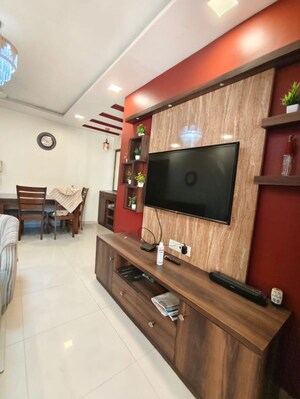 Kitchen in 3 BHK Apartment at Bhoomi Acres, Thane West – for Rent