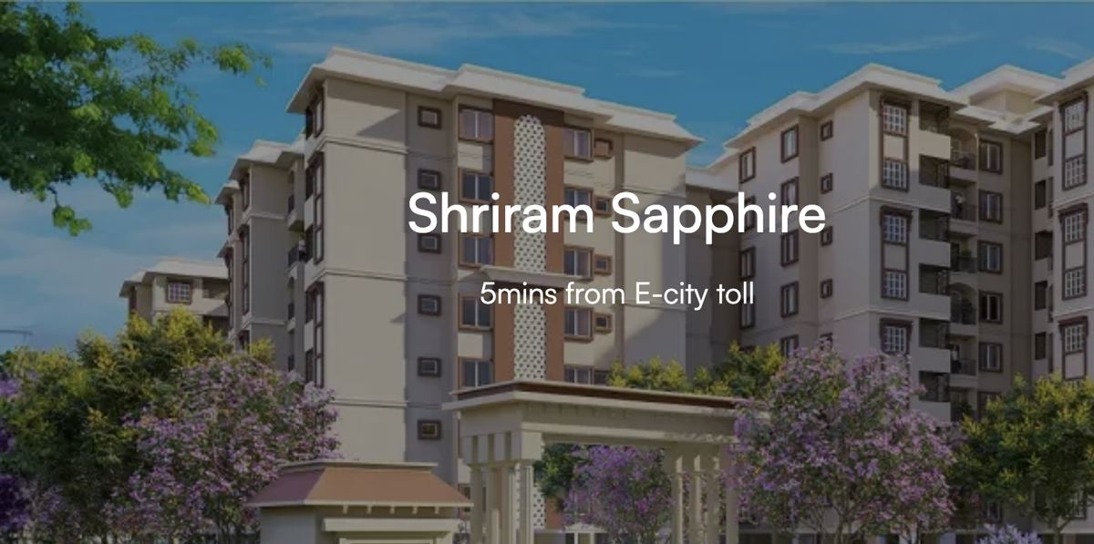 2 BHK 1010 Sq.Ft. Apartment in Shriram Sapphire