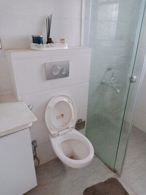 Bathroom in 3 BHK Apartment at Manjri Greens Phase 2, Hadapsar – for Rent