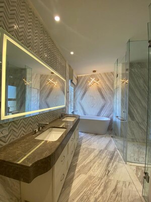 Bathroom in 4 BHK Apartment at Bhartiya Leela Residences, Thanisandra Main Road – for Rent