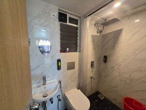 Bathroom in 1 BHK Apartment at Ruparel Nova, Wadala – for Rent