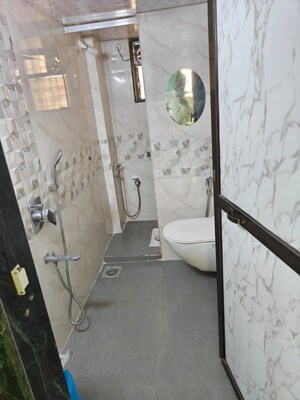 Bathroom in 2 BHK Apartment at Radha Shyam, Seawoods – for Rent