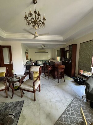 Living Room in 3 BHK Builder Floor at Safdarjung Enclave – for Rent