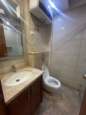 Bathroom in 3 BHK Builder Floor at Delhi Cantonment – for Rent