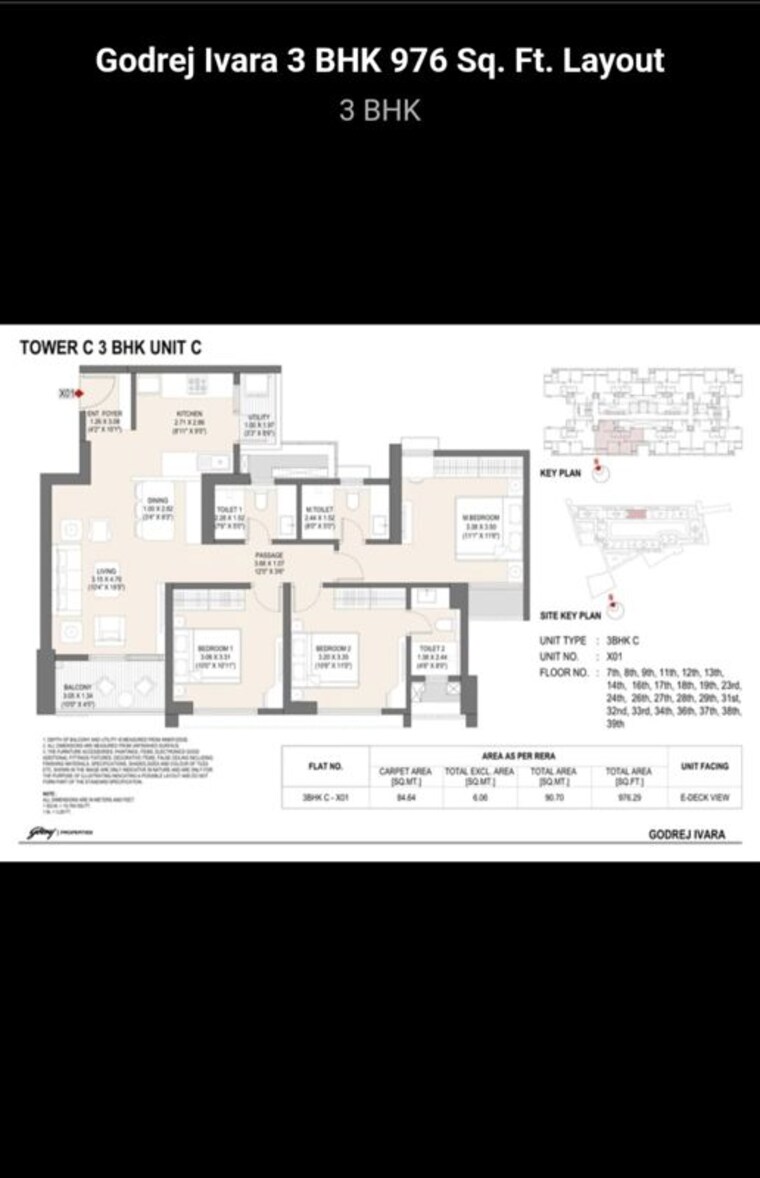 Floor Plan, kharadi 3 Bedroom 900 Sq.Ft. Builder Floor In Kharadi Pune 10320267