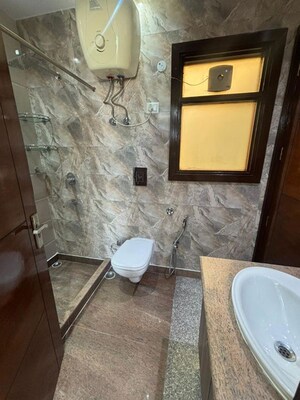 Bathroom in 3 BHK Builder Floor at Greater Kailash I – for Rent