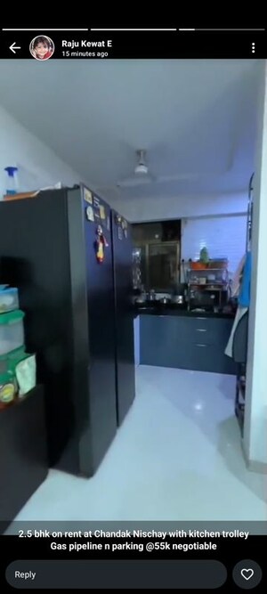 Kitchen in 2.5 BHK Apartment at Chandak Nishchay, Borivali East – for Rent