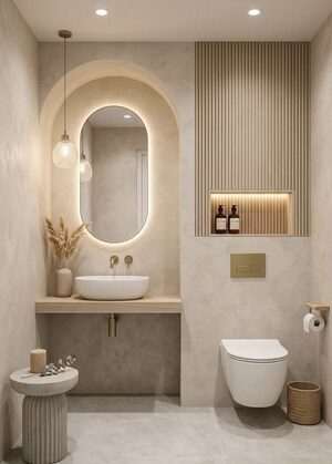 Bathroom in 3.5 BHK Villa at Aratt Amora Park View, Lingapura – for Sale