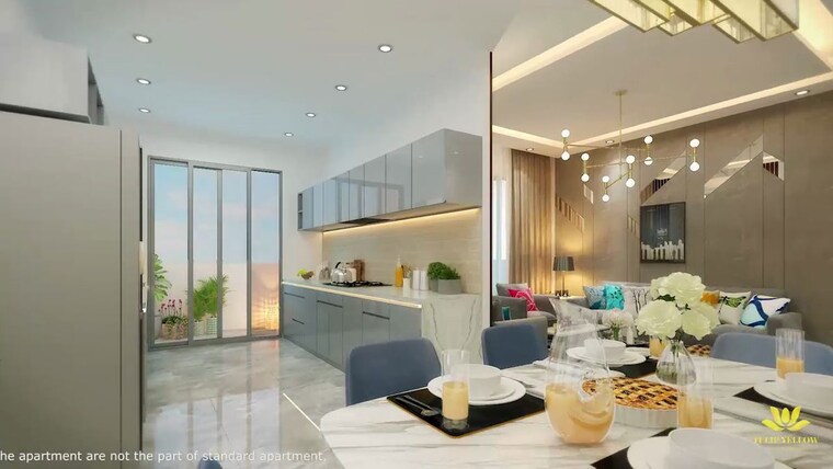 Living Room, tulip-yellow 3 Bedroom 1704 Sq.Ft. Apartment In Sector 69 Gurgaon 10320768