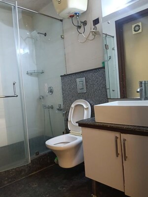 Bathroom in 3 BHK Builder Floor at Greater Kailash I – for Rent