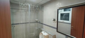 Bathroom in 2 BHK Apartment at Bhartiya Nikoo Homes Phase 2, Thanisandra Main Road – for Rent