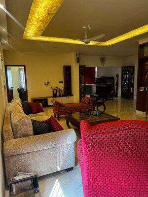 Living Room in 4 BHK Apartment at Tilak Nagar – for Sale