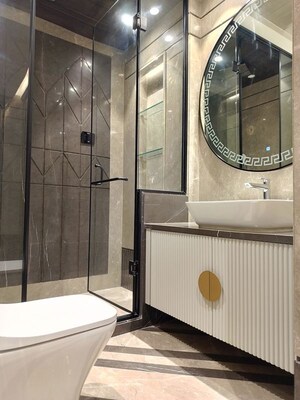 Bathroom in 4 BHK Builder Floor at Panchsheel Park – for Rent