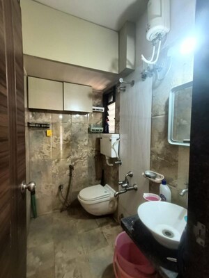 Bathroom in 1 BHK Apartment at Veena Dynasty, Vasai East – for Rent