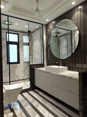 Bathroom in 4 BHK Builder Floor at Panchsheel Park – for Rent